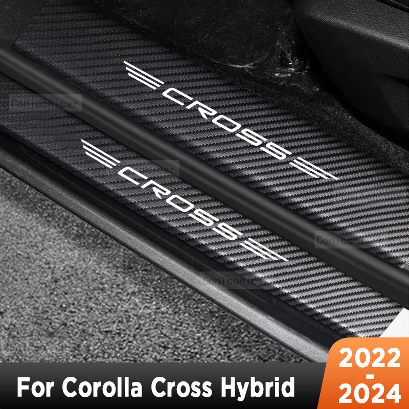 Crepe Pan Carbon - Para TOYOTA COROLLA CROSS 2022-2024 Umbrales