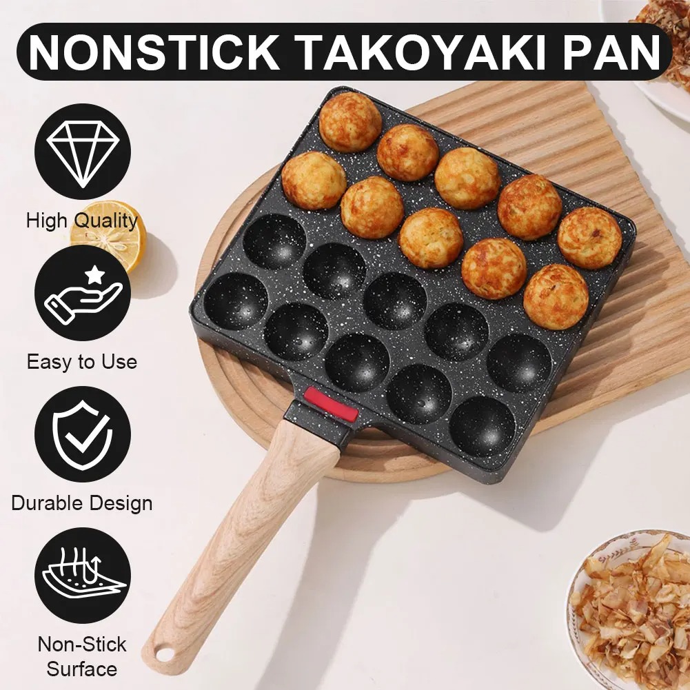 Takoyaki Grill Plate - Sartén para Takoyaki con 20 Moldes,