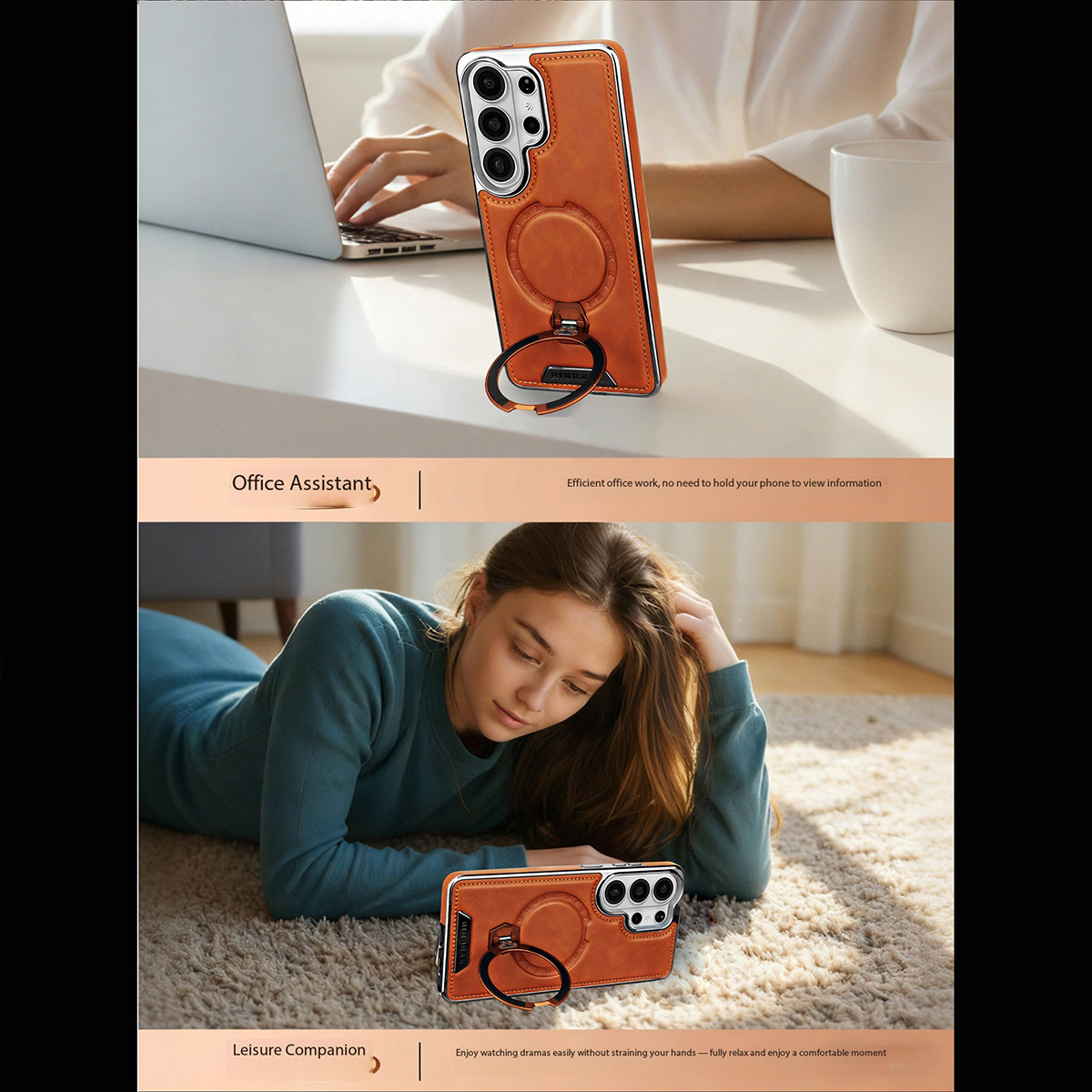 Funda de cuero PU para Samsung - Taco Stand Holder reseña y precio