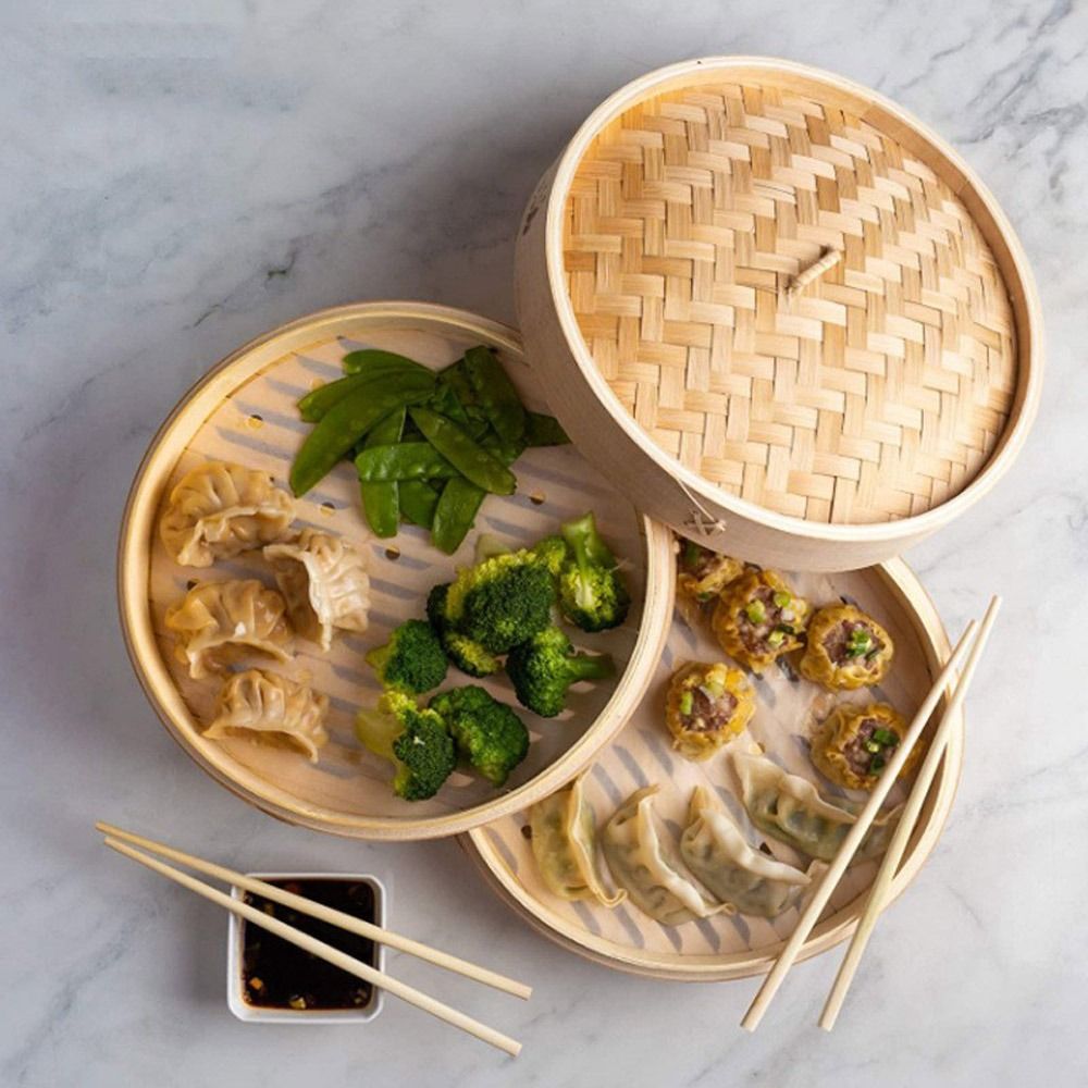 Vaporera China de Bambú para D - Bao Steamer Bamboo reseña y precio