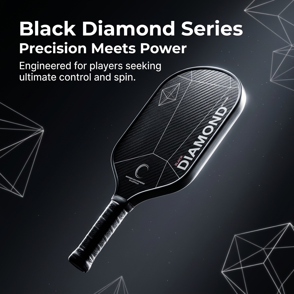 Paleta de Pickleball BLACK DIA - Crepe Pan Carbon reseña y precio