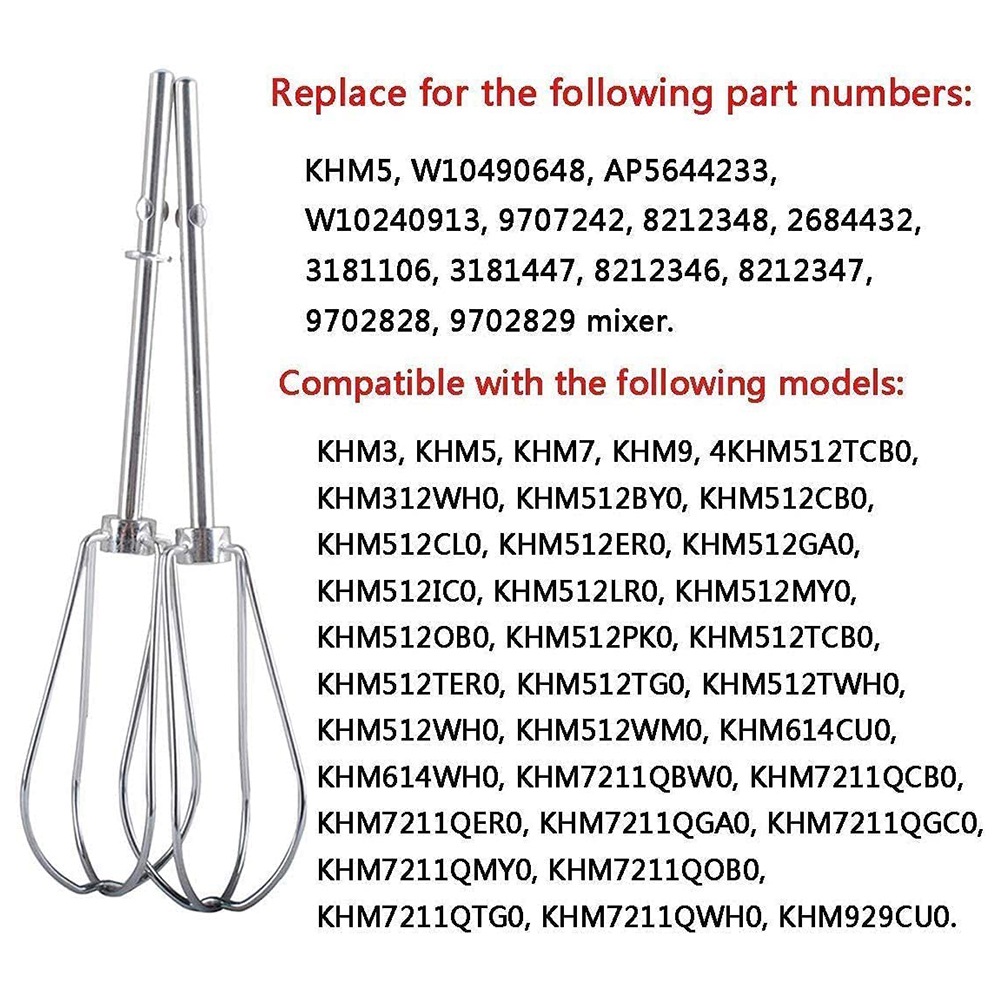Batidores A56P-W10490648 y KHM - Kitchenaid Mixer Hand Mixer reseña y precio