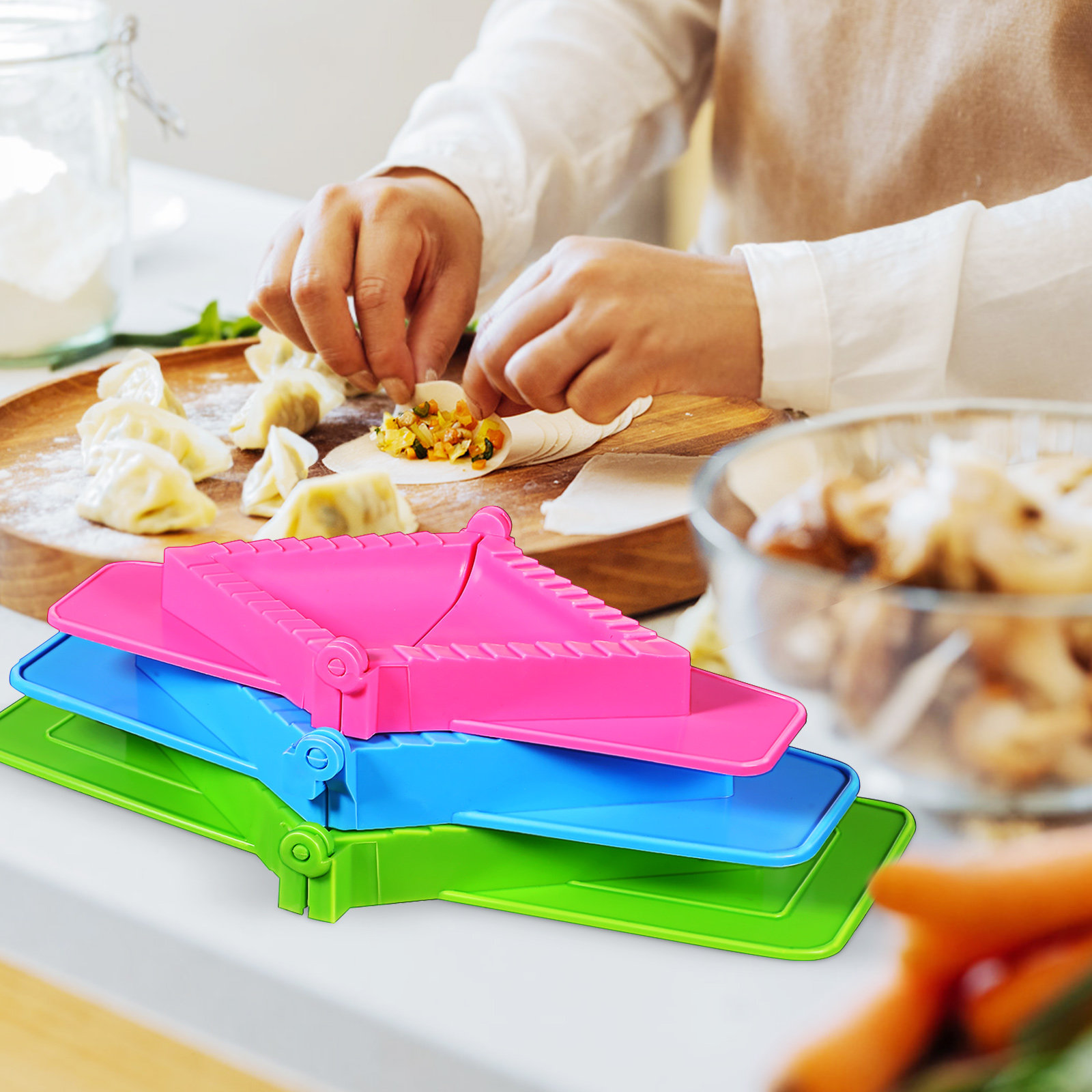 Juego de 3 Moldes para Dumplin - Dumpling Press Set reseña y precio